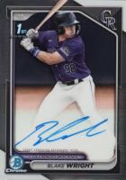 2024 Bowman Draft Chrome Prospect Autographs #CPABW Blake Wright Baseball Card