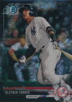 2017 Bowman Chrome Prospects #BCP250 Gleyber Torres Black Shimmer 1/1 Baseball Card