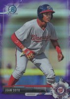 2017 Bowman Draft #BDC162 Juan Soto Chrome-Purple Refractor Baseball Card