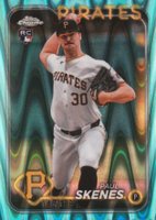 2024 Topps Chrome Update #USC88 Paul Skenes Aqua Raywave Baseball Card