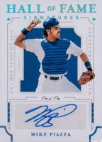 2019 Panini National Treasures Hall of Fame Signatures #MP Mike Piazza Platinum 1/1 Baseball Card