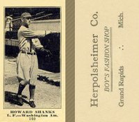 1916 Herpolsheimer Co. #160 Howard Shanks Baseball Card