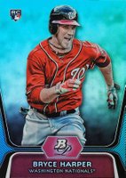 2012 Bowman Platinum #56 Bryce Harper Blue National Promo Baseball Card