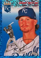 2023 Topps Chrome Platinum Anniversary #262 Bobby Witt Jr. Blue Mini Diamond Refractor Baseball Card