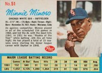 1962 Post Cereal #51 Minnie Minoso Baseball Card
