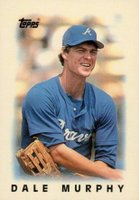 1986 Topps Mini League Leaders #37 Dale Murphy Baseball Card