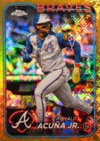 2024 Topps Chrome Logofractor Edition #250 Ronald Acuna Jr. Gold Refractor Baseball Card
