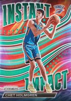 2022 Panini Prizm Instant Impact #2 Chet Holmgren Green Prizm Basketball Card