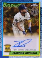 2025 Topps Silver Pack 1990 Chrome Promo Autograph #JCH Jackson Chourio Gold Baseball Card