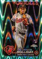 2024 Topps Chrome Update #USC89 Jackson Holliday Aqua Raywave Baseball Card