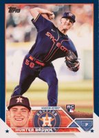 2023 Topps #111 Hunter Brown Royal Blue Baseball Card