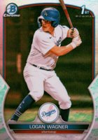 2023 Bowman Chrome Prospects #BCP36 Logan Wagner Lunar Glow Refractor Baseball Card