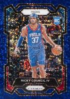 2023 Panini Prizm #294 Ricky Council IV Blue Sparkle Basketball Card