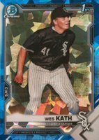 2021 Bowman Draft Chrome Sapphire Edition #BDC43 Wes Kath Baseball Card