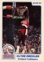 1984 Star Slam Dunk #3 Clyde Drexler Basketball Card