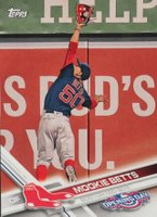 2017 Topps Opening Day #113 Mookie Betts Catching Baseball Card