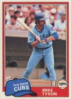 1981 Topps #294 Mike Tyson Double print Baseball Card