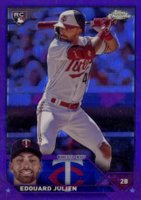 2023 Topps Chrome Update #USC79 Edouard Julien Purple Refractor Baseball Card