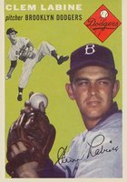 1954 Topps #121 Clem Labine Baseball Card