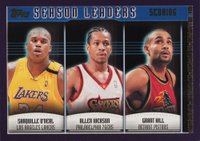 2000 Topps #150 Allen Iverson/Grant Hill/Shaquille O'Neal Basketball Card