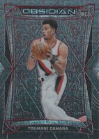 2023 Panini Obsidian #182 Toumani Camara Electric Etch Ashen Flood 1/1 Basketball Card