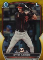 2023 Bowman Draft #BDC107 Bryce Eldridge Chrome-Yellow Baseball Card