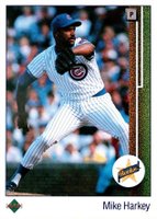1989 Upper Deck #14 Mike Harkey Star Rookie Baseball Card