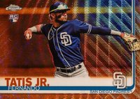 2019 Topps Chrome #203 Fernando Tatis Jr. Orange Wave Refractor Baseball Card