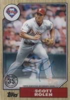 2022 Topps Clearly Authentic 1987 Topps Baseball Autographs #SR Scott Rolen Baseball Card