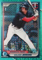 2024 Bowman Mega Box Chrome Prospects #43 Walker Jenkins Aqua Refractor Baseball Card