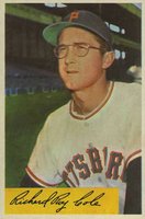 1954 Bowman #27 Dick Cole Baseball Card