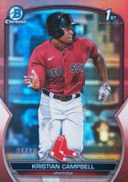 2023 Bowman Draft #BDC125 Kristian Campbell Chrome-Rose Gold Baseball Card
