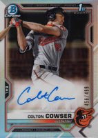 2021 Bowman Draft Chrome Draft Pick Autographs #CDACC Colton Cowser Refractor Baseball Card