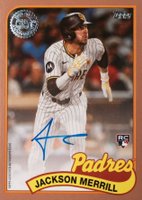 2024 Topps Update 1989 Topps Baseball Autographs #JM Jackson Merrill Gold Baseball Card