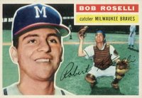 1956 Topps #131w Bob Roselli White Back Baseball Card