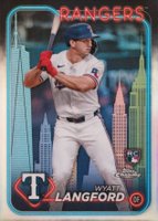 2024 Topps Chrome #122 Wyatt Langford Big Apple Refractor Baseball Card
