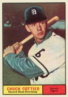 1961 Topps #13 Chuck Cottier Baseball Card