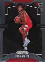2019 Panini Prizm #253 Coby White Ball in Two Hands Basketball Card