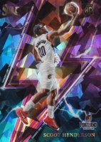 2023 Panini Select Thunder Lane #15 Scoot Henderson Purple Cracked Ice Basketball Card