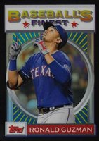 2020 Finest Flashbacks #179 Ronald Guzman Black Refractor Baseball Card