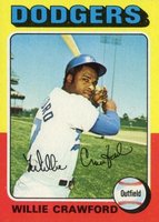 1975 Topps #186 Willie Crawford Baseball Card