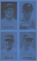 1929 Exhibits Four-on-one #13 Bluege/Goslin/Judge/Ruel Baseball Card