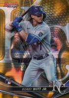 2022 Bowman's Best #13 Bobby Witt Jr. Gold Lava Refractor Baseball Card
