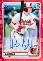 2020 Bowman Draft Chrome Draft Picks Autographs #CDAHK Heston Kjerstad Red Refractor Baseball Card