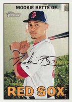 2016 Topps Heritage #469 Mookie Betts Portrait Baseball Card