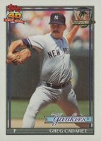 1991 Topps Desert Shield #187 Greg Cadaret Baseball Card