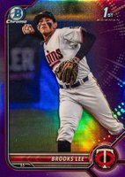 2022 Bowman Draft #BDC153 Brooks Lee Chrome-Purple Refractor Baseball Card