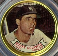 1964 Topps Coins #46 Rocky Colavito Baseball Card