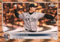 2022 Topps Gilded Collection #36 Gerrit Cole Raywave Gold Etch Baseball Card