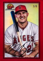 2019 Bowman 30th Anniversary Chrome #MT Mike Trout Red Refractor Baseball Card